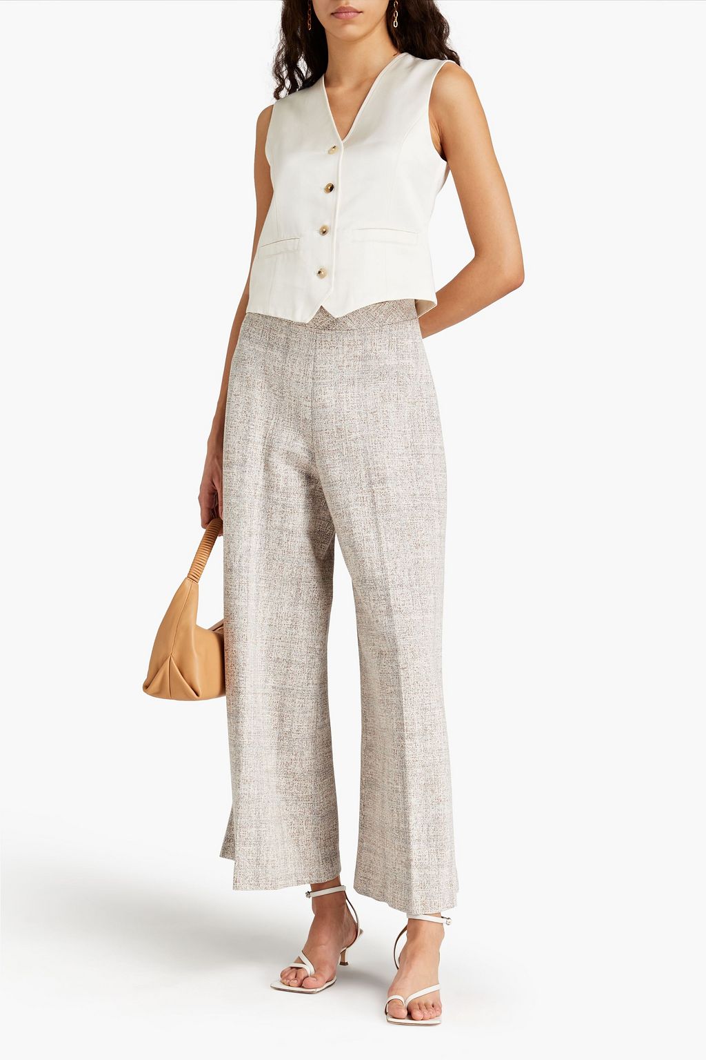 ROSETTA GETTY Jacquard-knit culottes