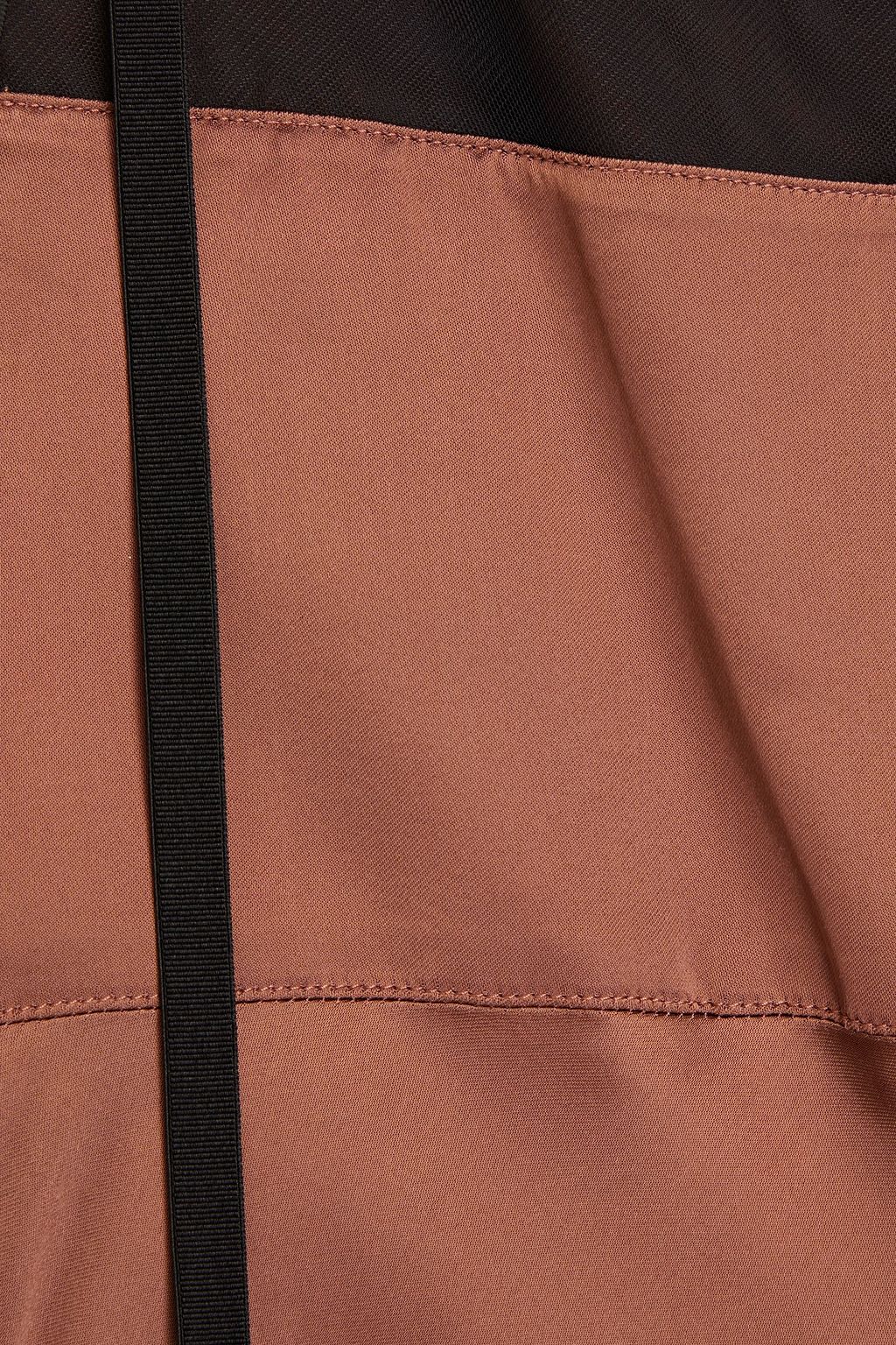 HELMUT LANG Midikleid aus Satin mit Tüllbesatz