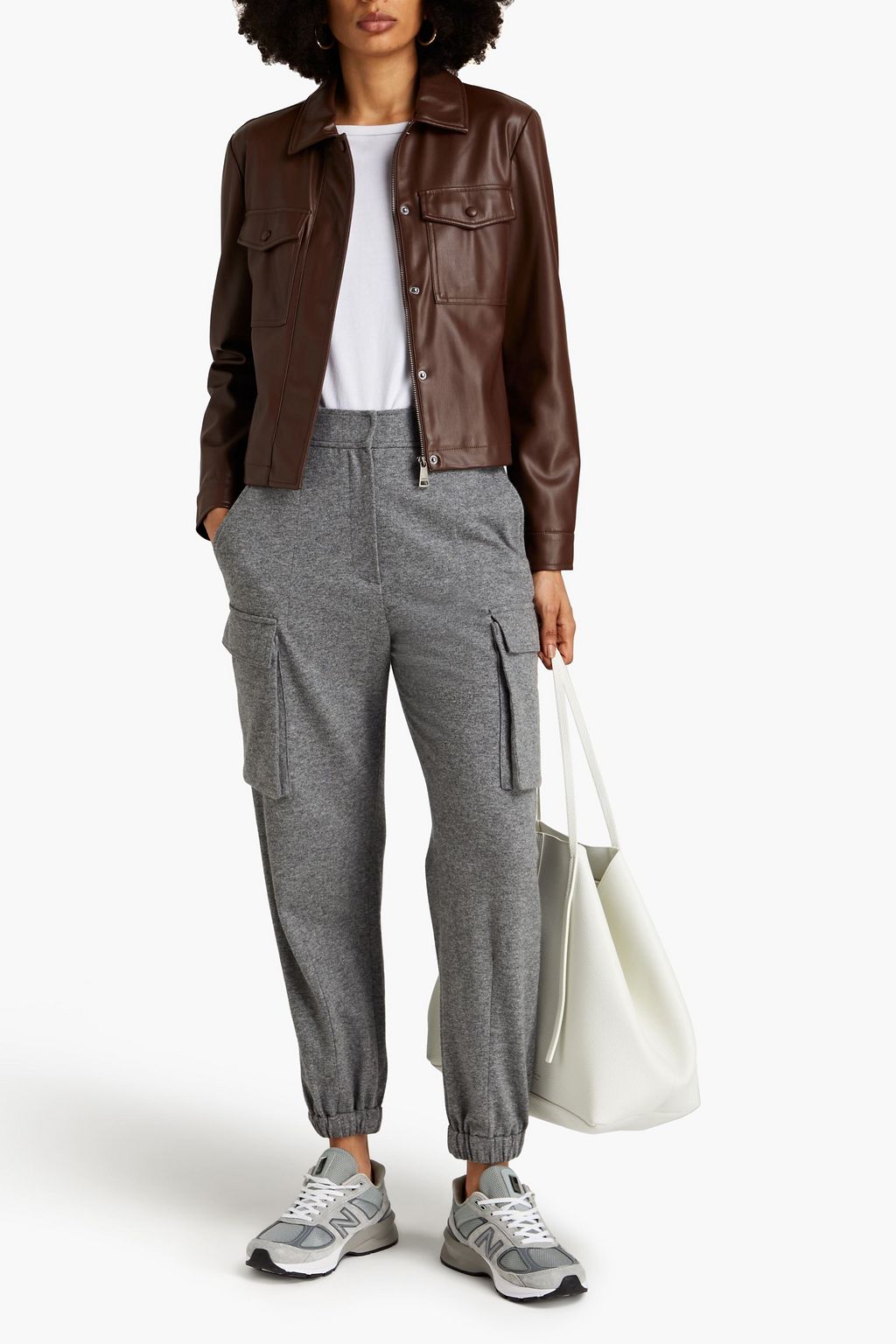BRUNELLO CUCINELLI Mélange cashmere track pants