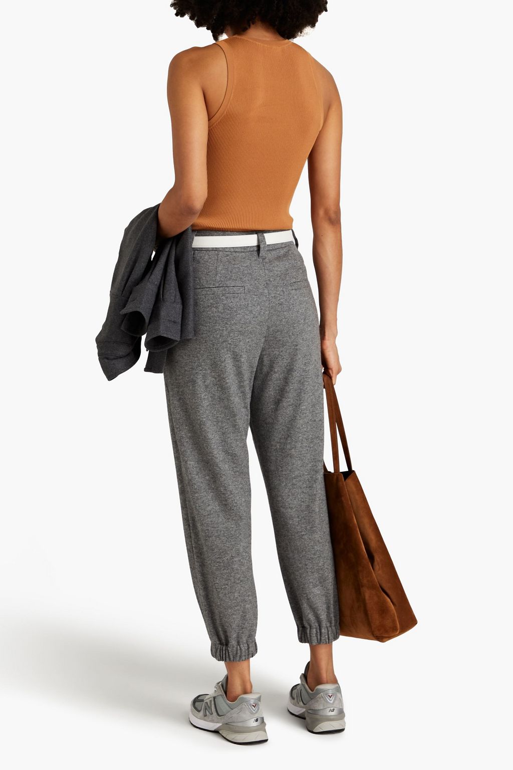 BRUNELLO CUCINELLI Mélange cashmere track pants
