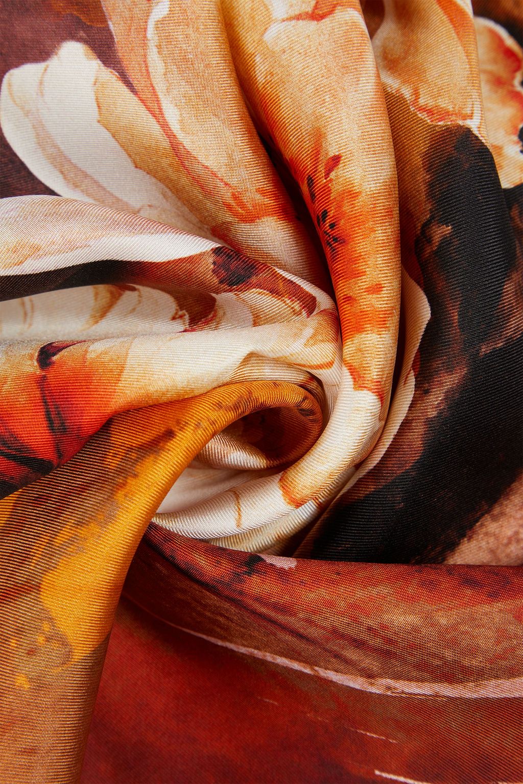 ALBERTA FERRETTI Floral-print silk-twill scarf