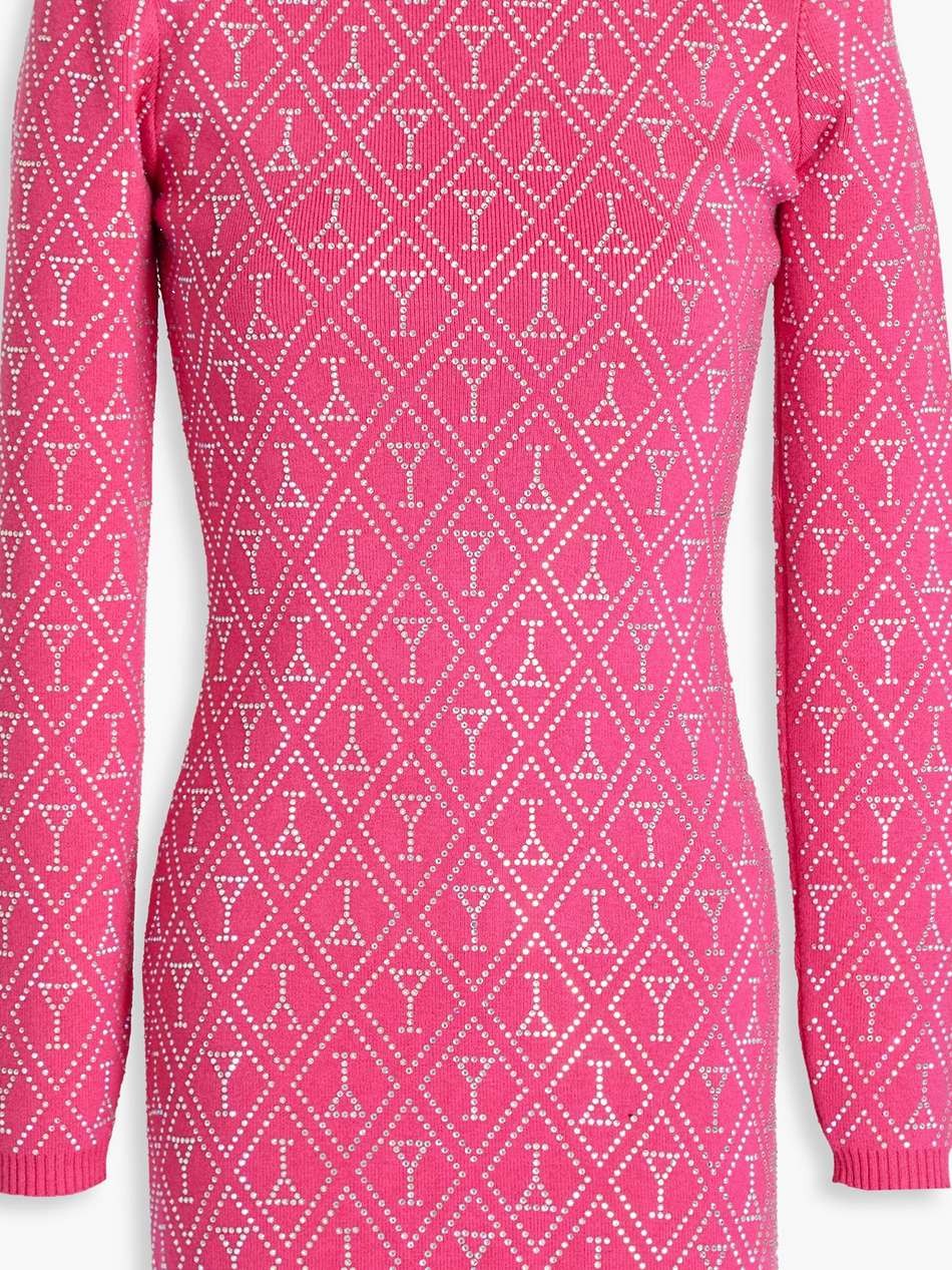 palmer crystal-embellished cotton and cashmere-blend mini dress