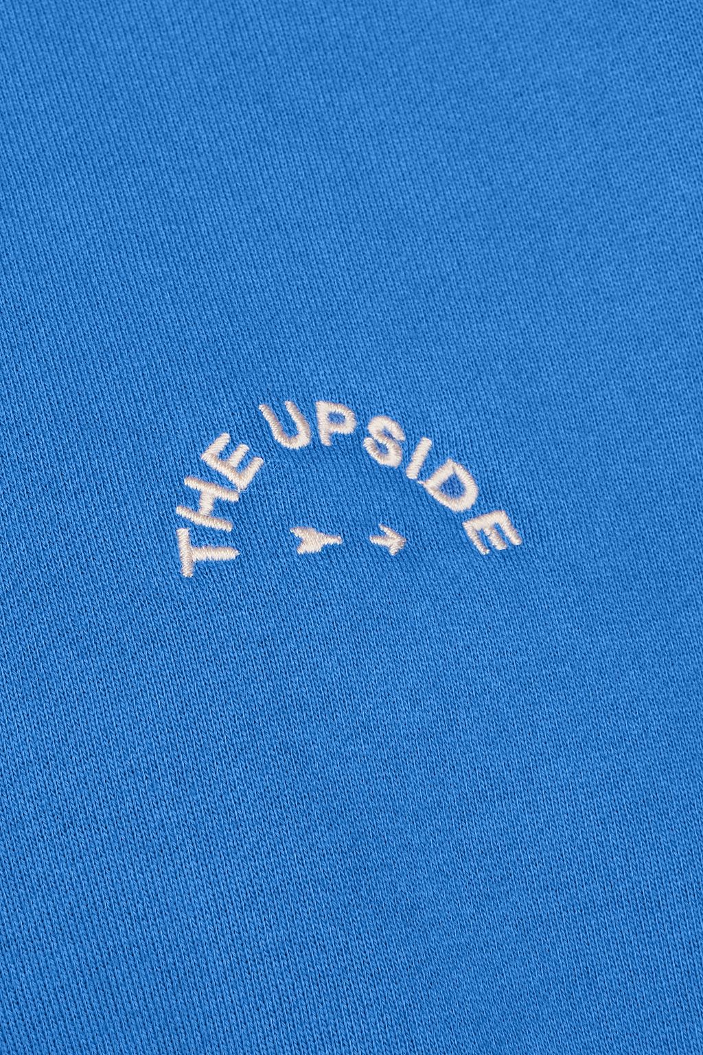 THE UPSIDE سويت شيرت “دومينيك” قصير مصنوع من قطن صوف ناعم بتصميم مطرّز