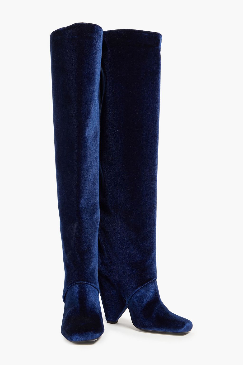 BALMAIN Velvet knee boots