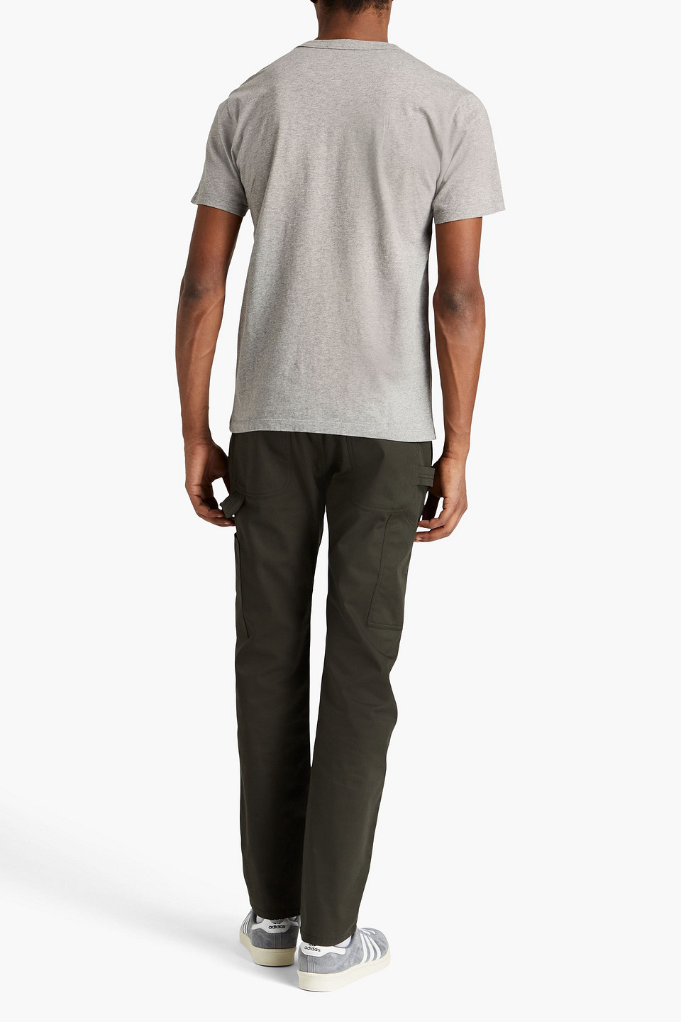 Shop Maison Kitsuné Printed Cotton-jersey T-shirt In Gray