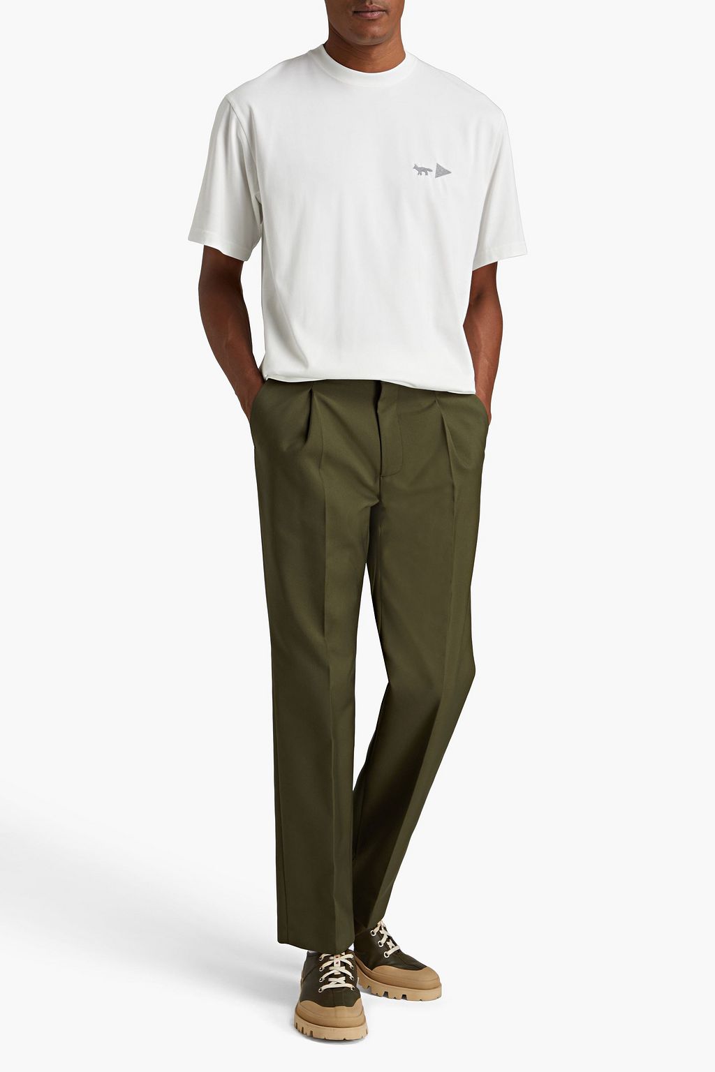 MAISON KITSUNÉ X AND WANDER Printed jersey T-shirt