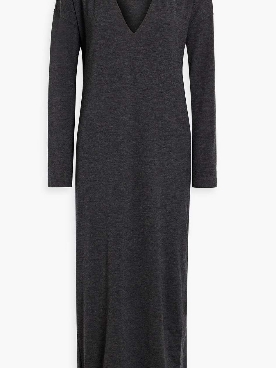 wool-blend jersey maxi dress