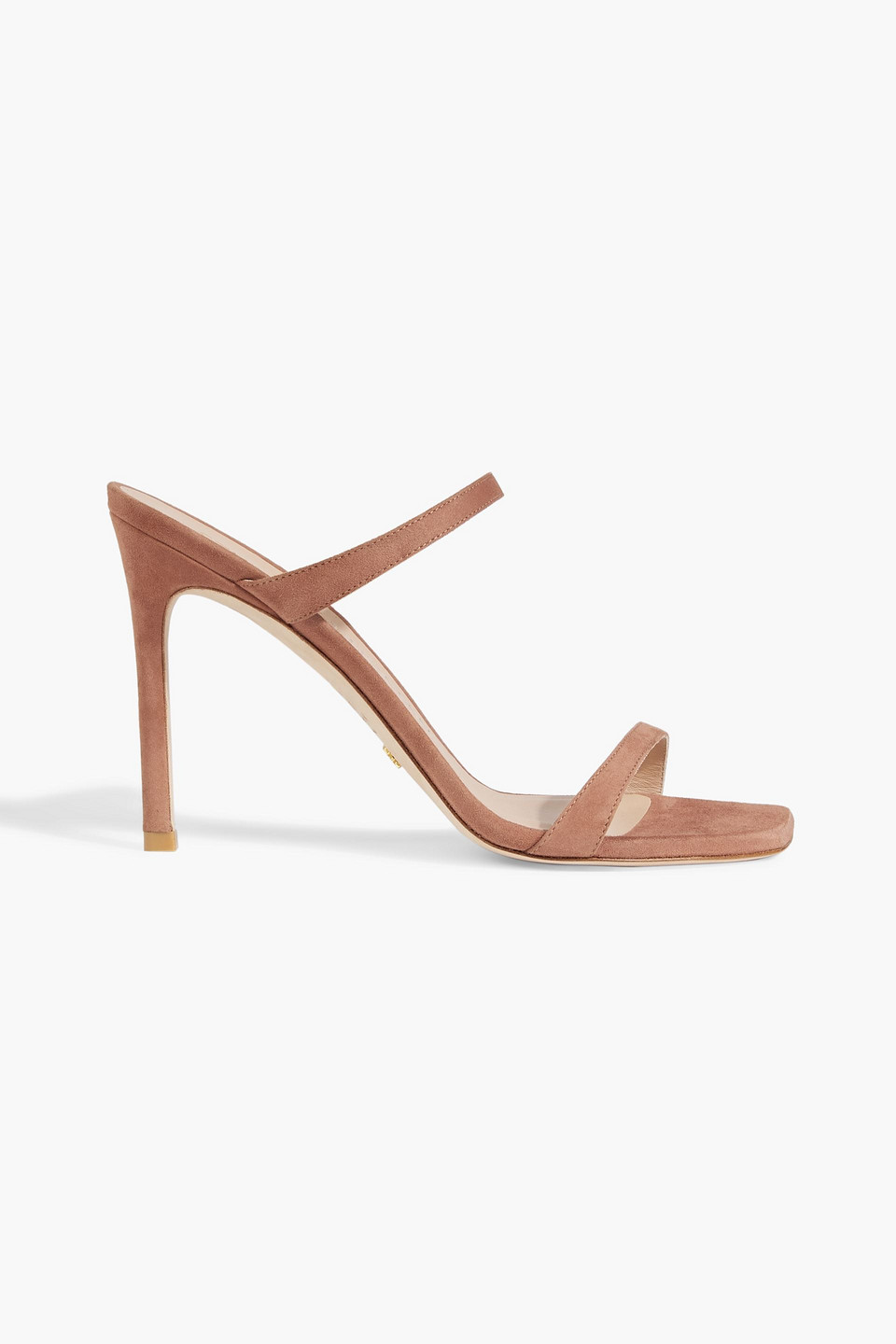 Stuart Weitzman Aleena 100 Suede Mules In Light Brown