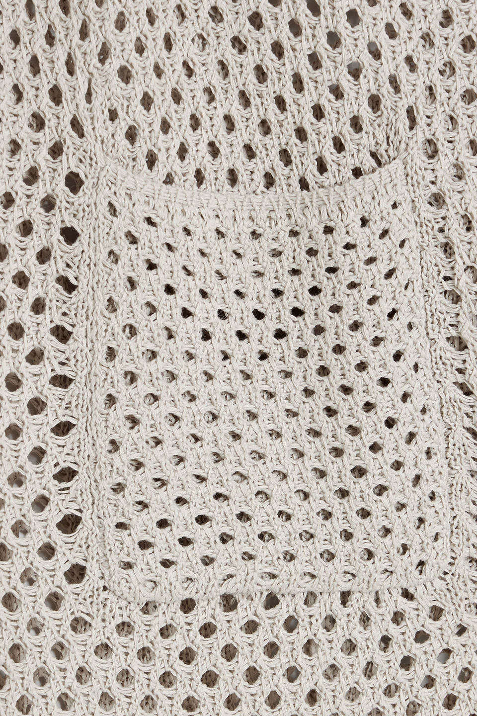 Brunello Cucinelli Open-knit Cotton Polo Sweater In Stone