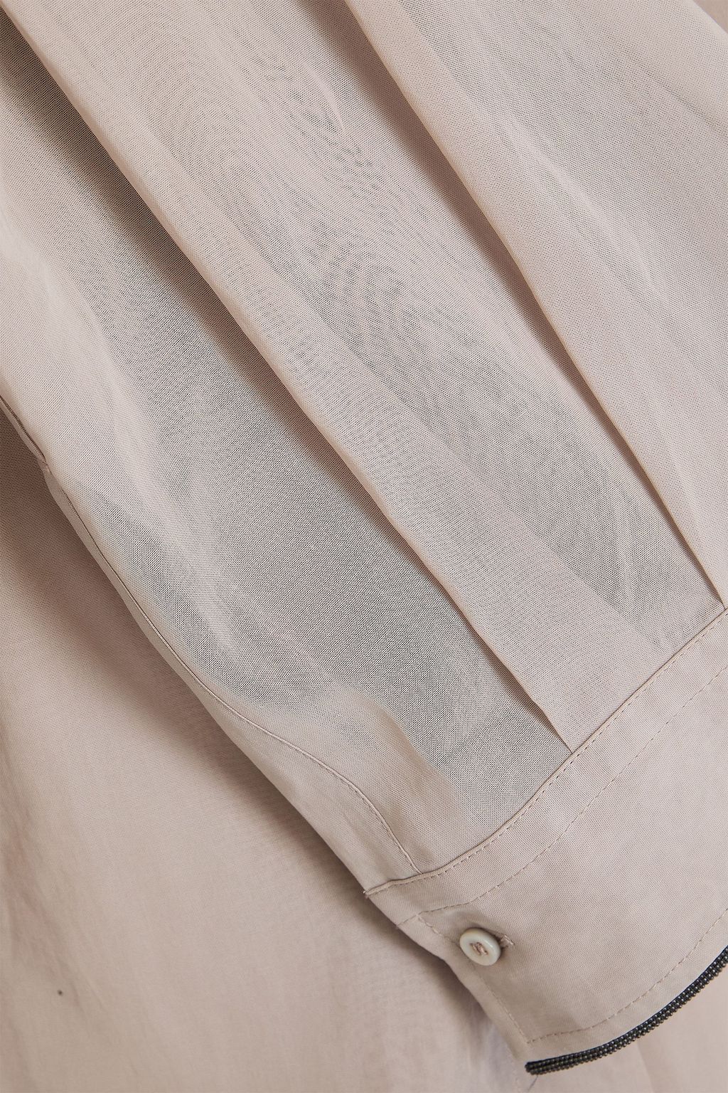 BRUNELLO CUCINELLI Hemd aus Baumwoll-Organza mit Zierperlen