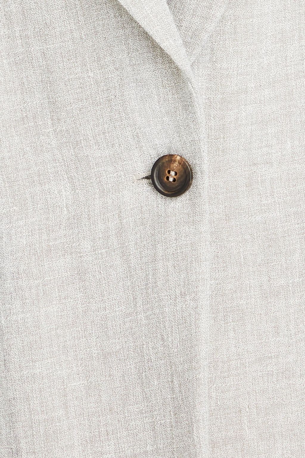 BRUNELLO CUCINELLI بليزر من قماش رقيق من مزيج الكتان مزيّن بالخرز