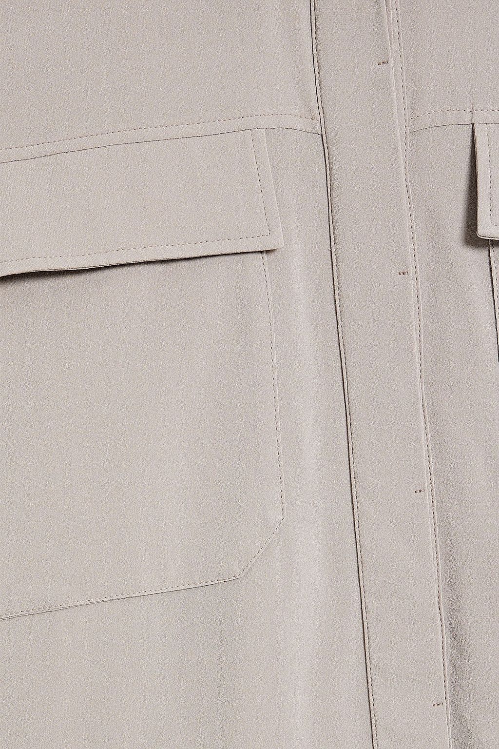 BRUNELLO CUCINELLI Bead-embellished silk crepe de chine shirt