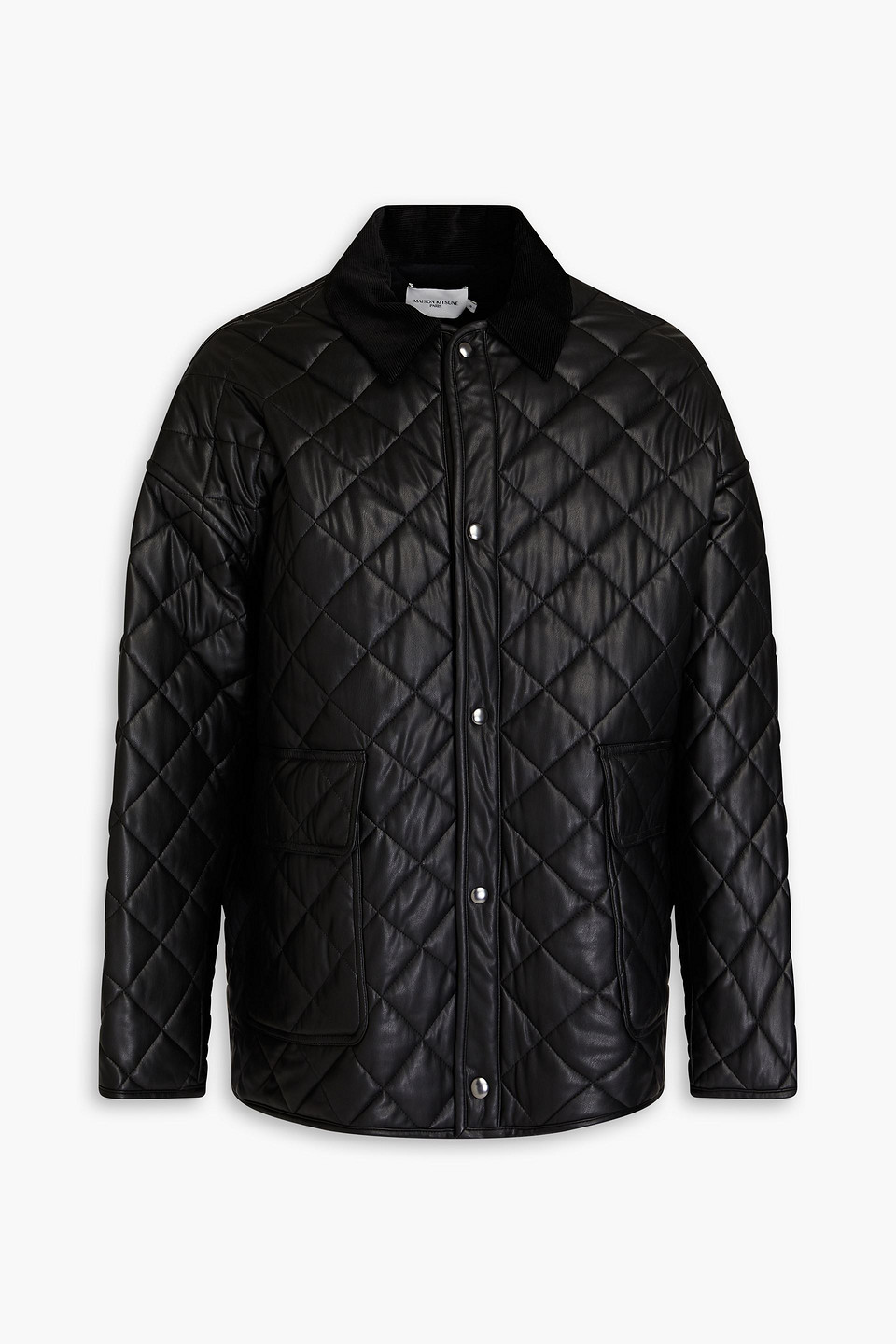 Maison Kitsuné Quilted faux leather jacket