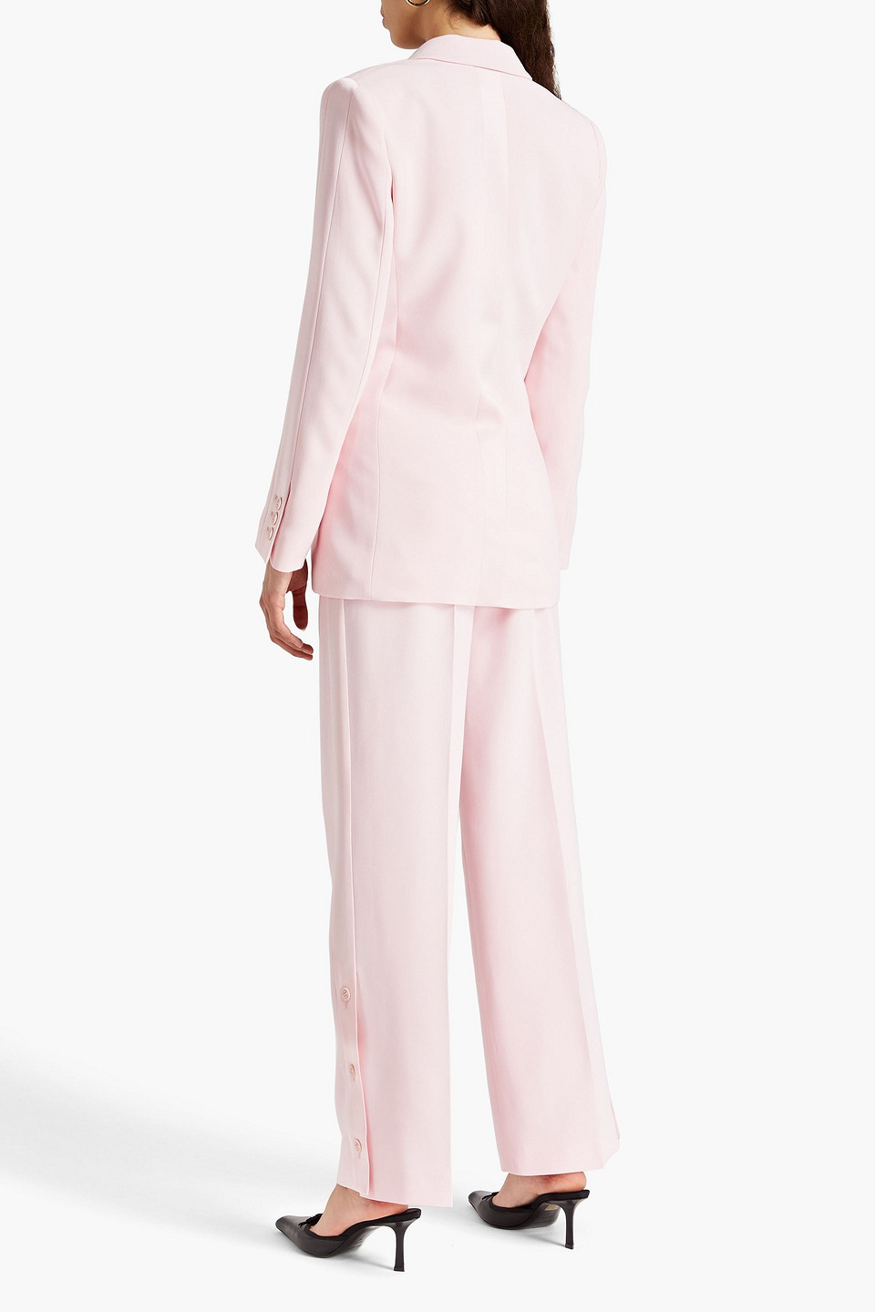 Shop Boutique Moschino Crepe Blazer In Baby Pink