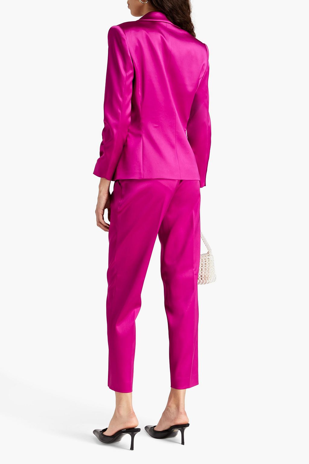 BOUTIQUE MOSCHINO Ruched satin blazer
