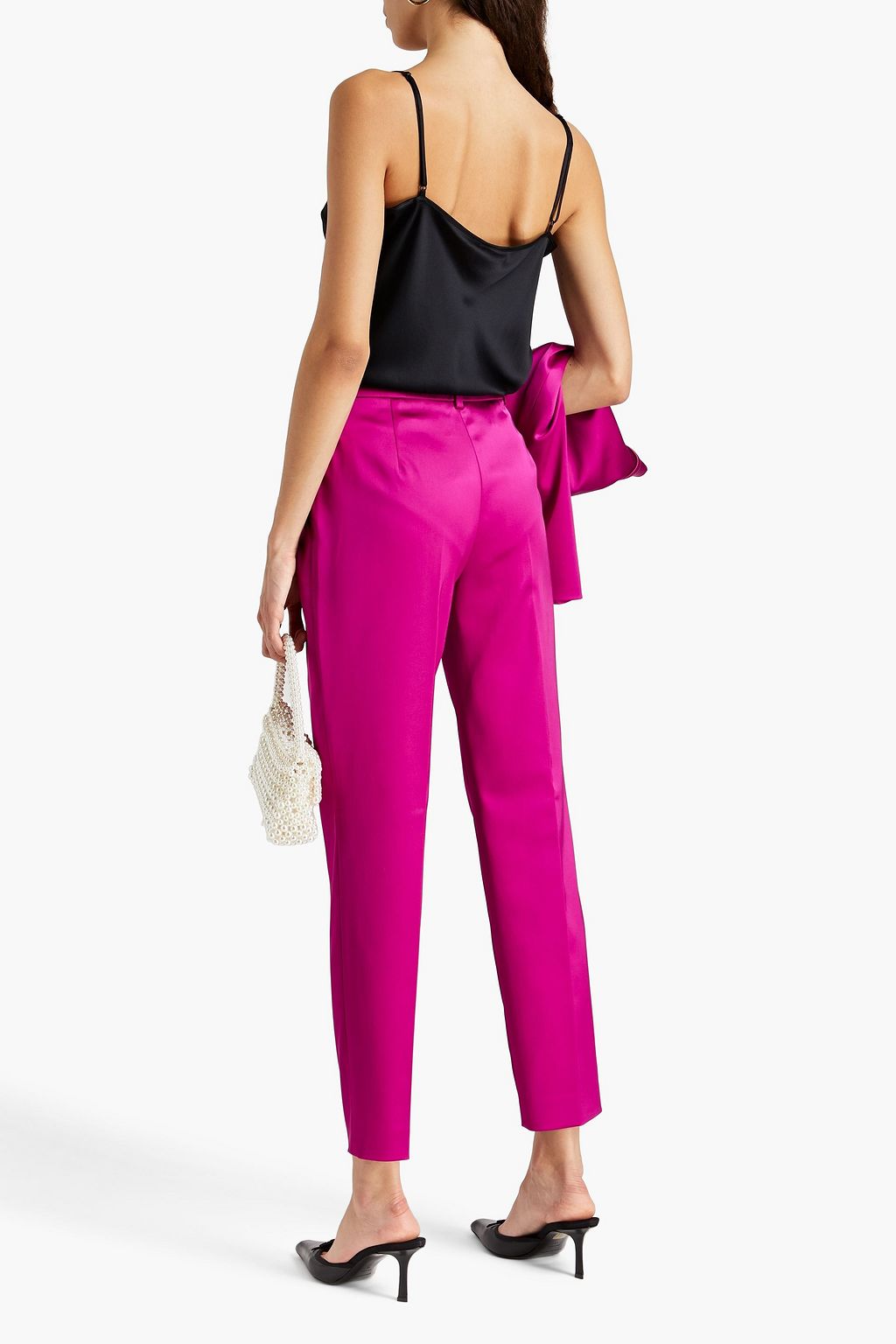 BOUTIQUE MOSCHINO Satin tapered pants