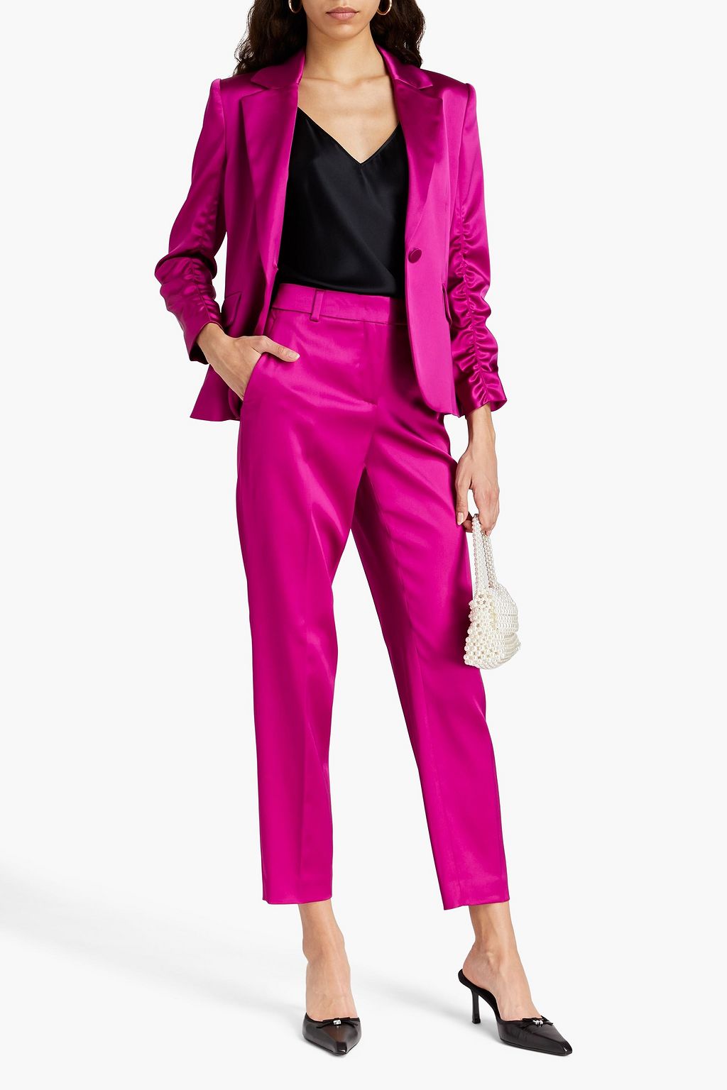 BOUTIQUE MOSCHINO Satin tapered pants