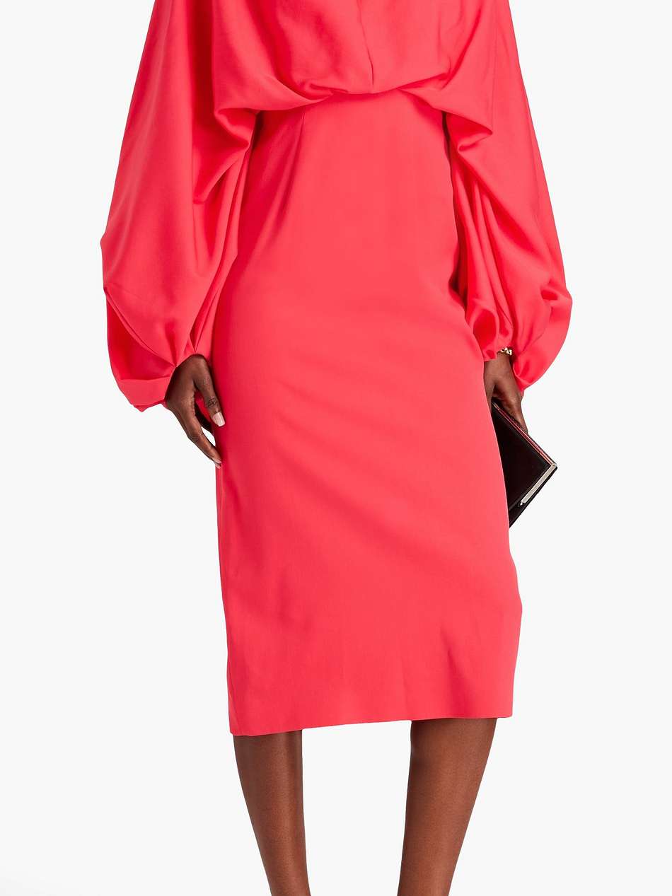 garnia ruffled wool midi dress