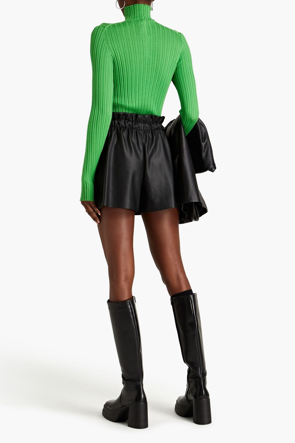 BOUTIQUE MOSCHINO Faux leather shorts