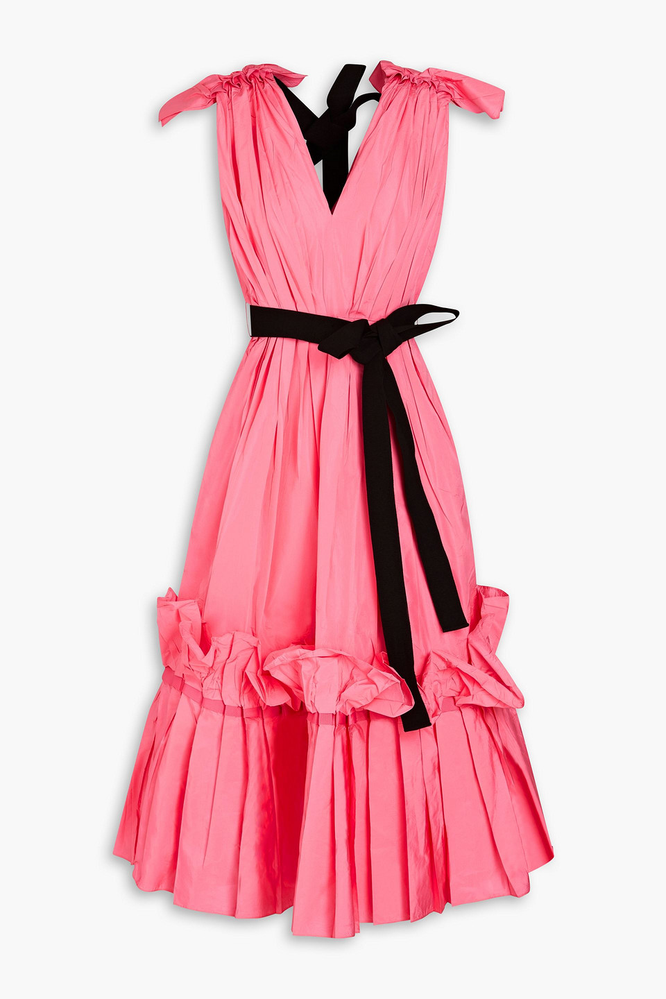 Roksanda Plunging Neckline Midi Dress In Pink