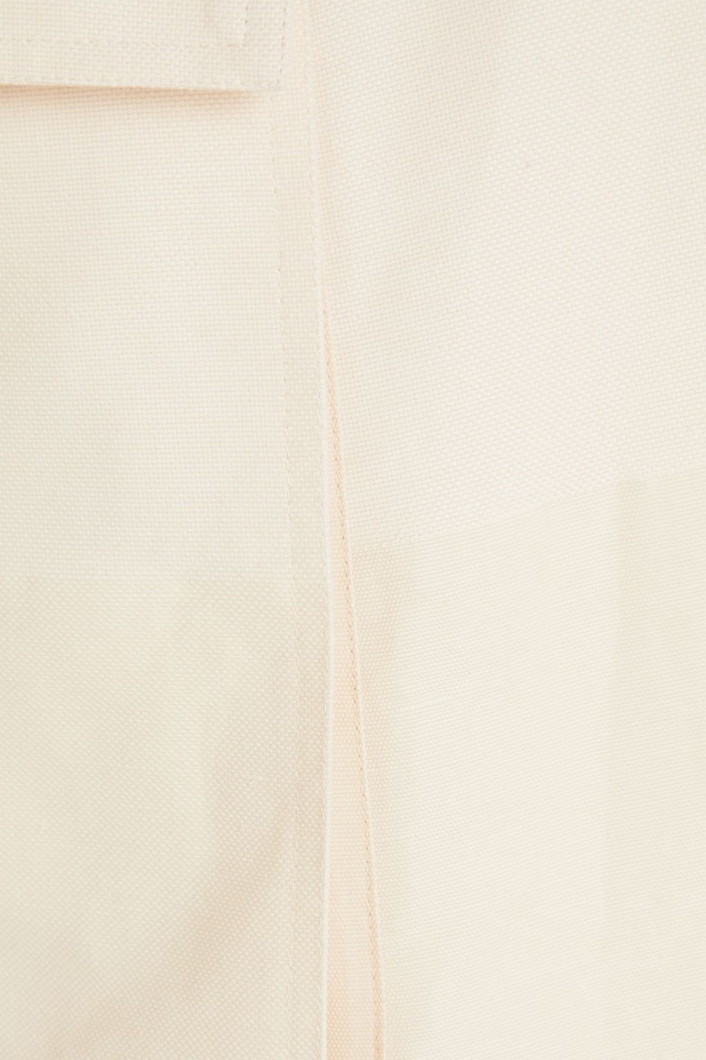ROKSANDA Genesis belted cotton, linen and silk-blend maxi shirt dress