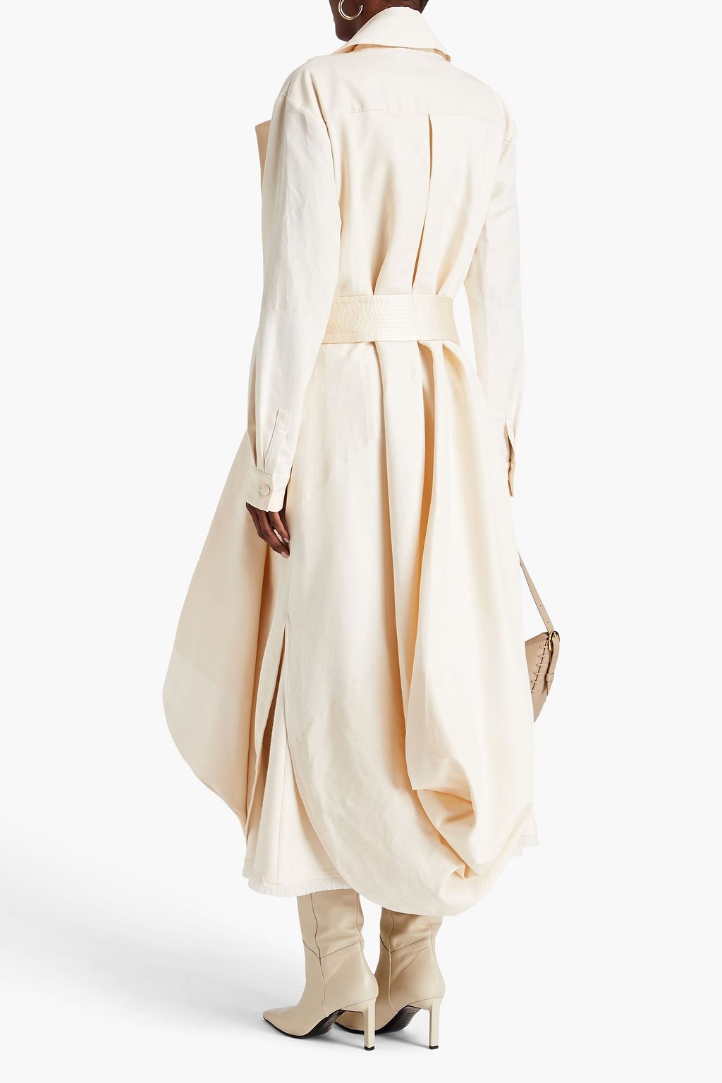 ROKSANDA Genesis belted cotton, linen and silk-blend maxi shirt dress