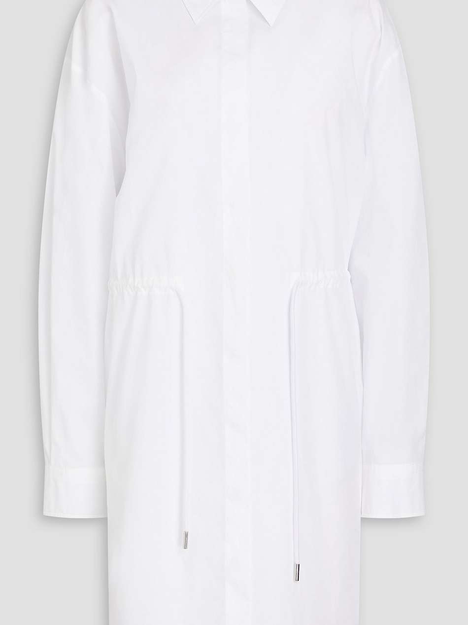 cotton-poplin mini shirt dress