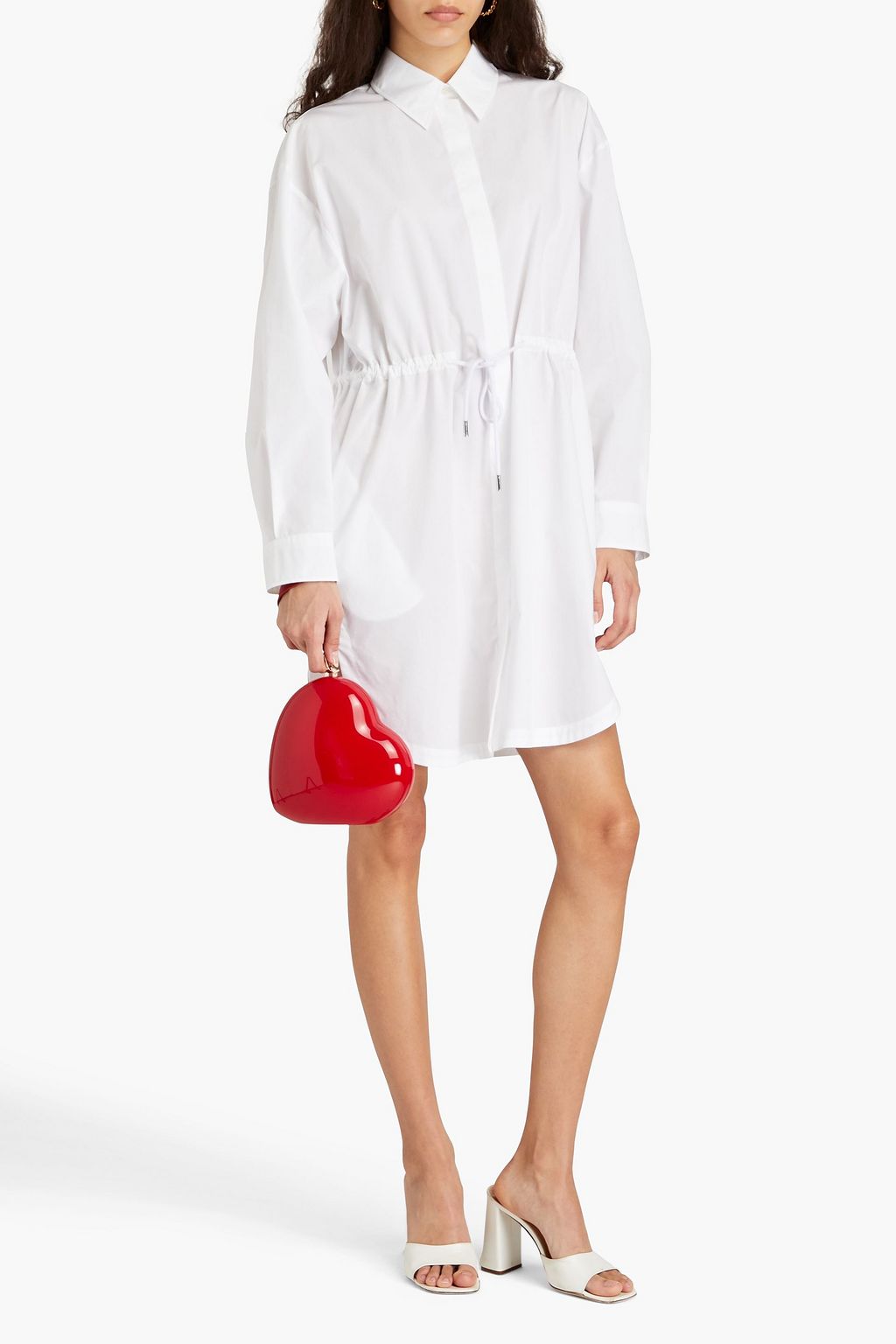 BOUTIQUE MOSCHINO Hemdkleid aus Baumwollpopeline in Minilänge