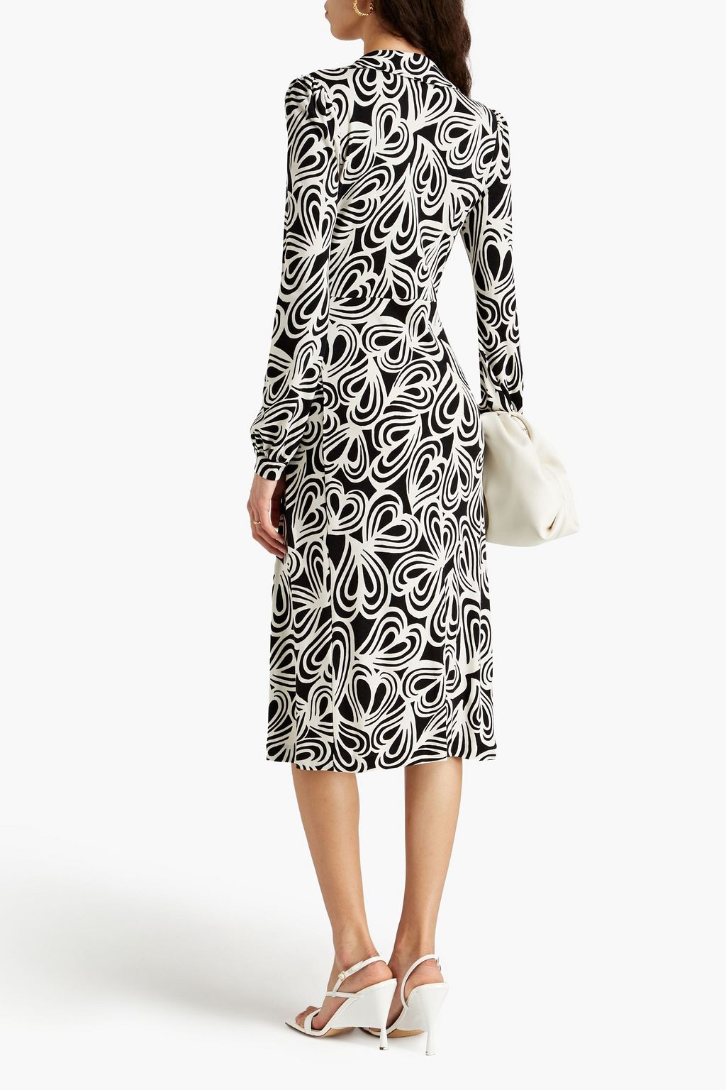 DIANE VON FURSTENBERG 랩 스타일 프린트 라이오셀 울 혼방 저지 드레스