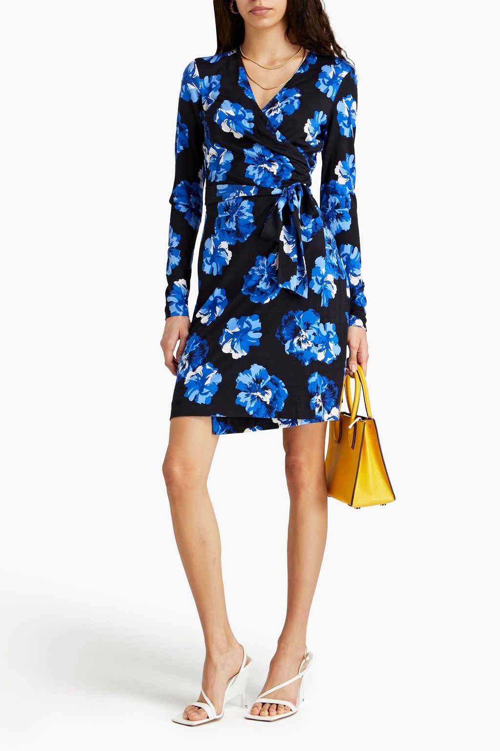 DIANE VON FURSTENBERG New Julian floral-print silk-jersey mini wrap dress