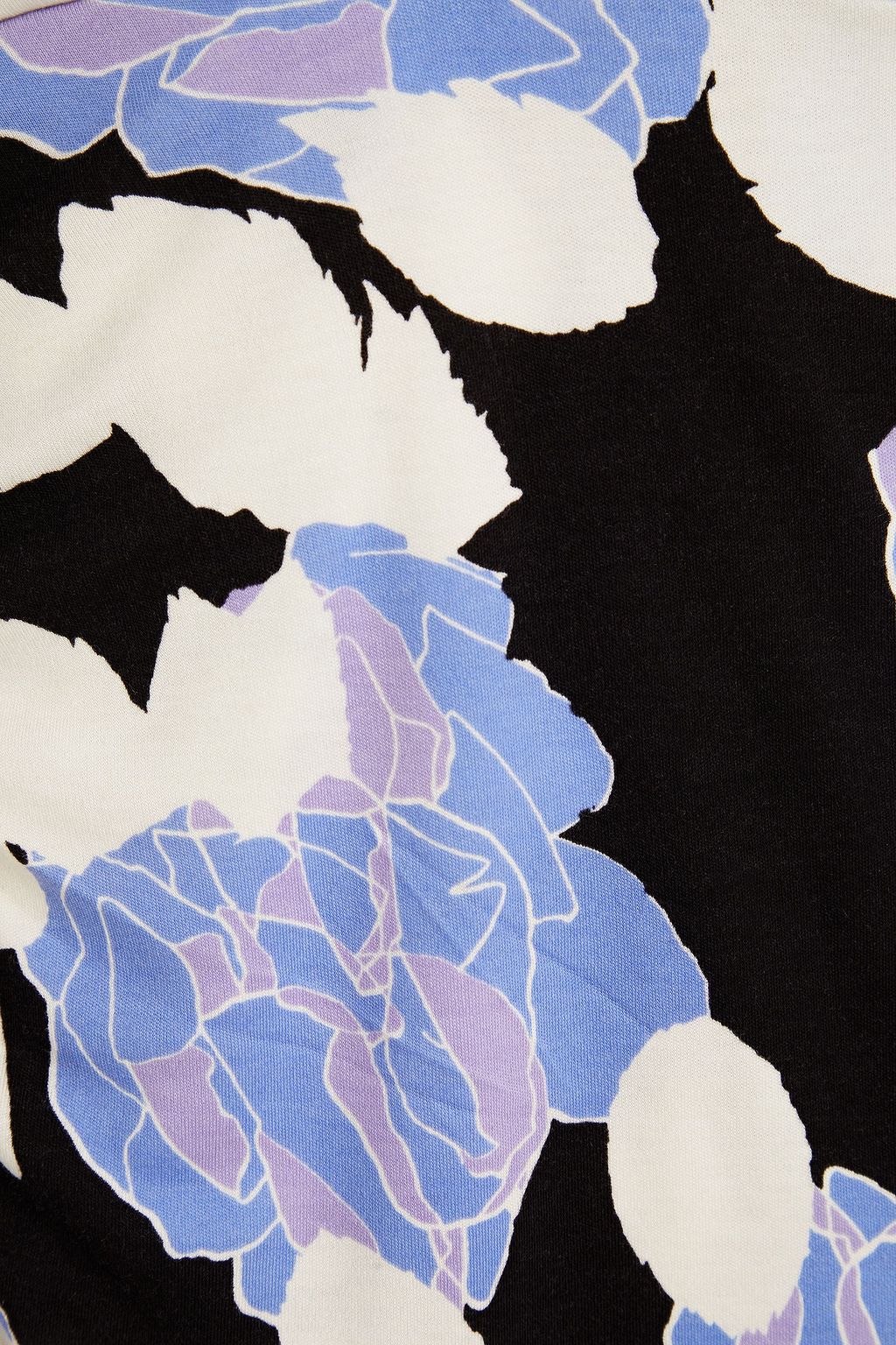 DIANE VON FURSTENBERG Magena ruched floral-print Lyocell and wool-blend jersey dress