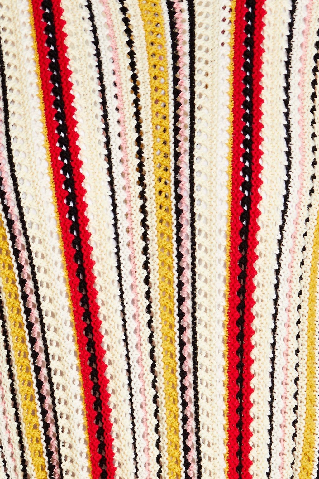 ZIMMERMANN فستان قصير مصنوع من نسيج بحبكة كروشيه بتصميم مخطط وفضفاض
