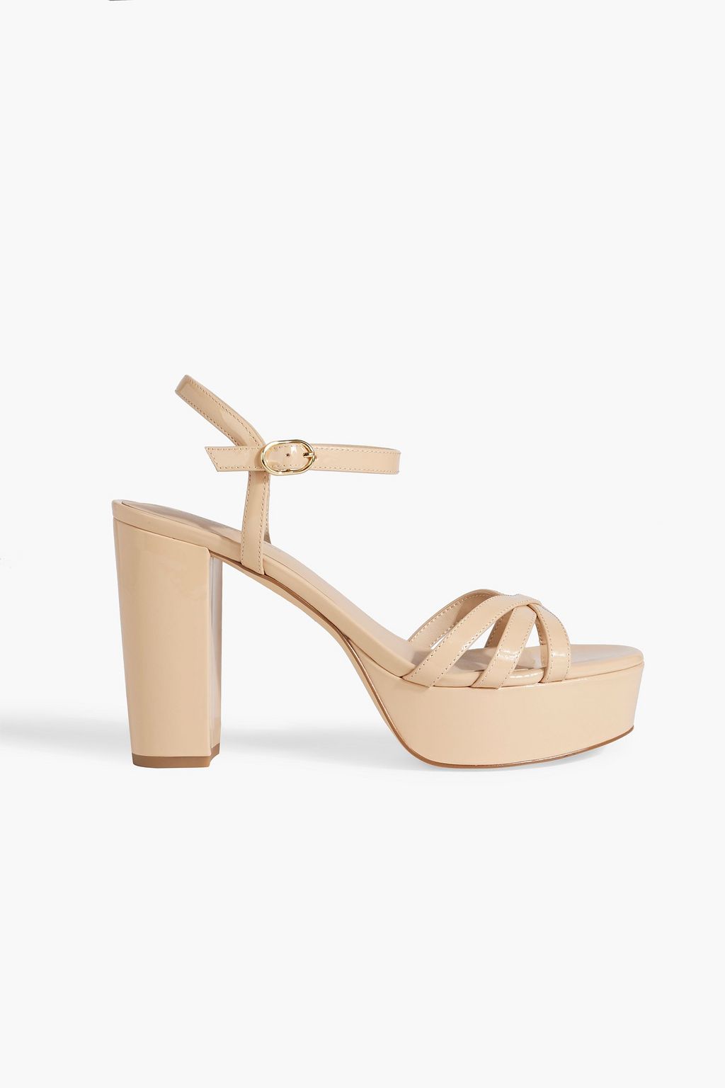 STUART WEITZMAN Ivona patent-leather platform sandals | THE OUTNET