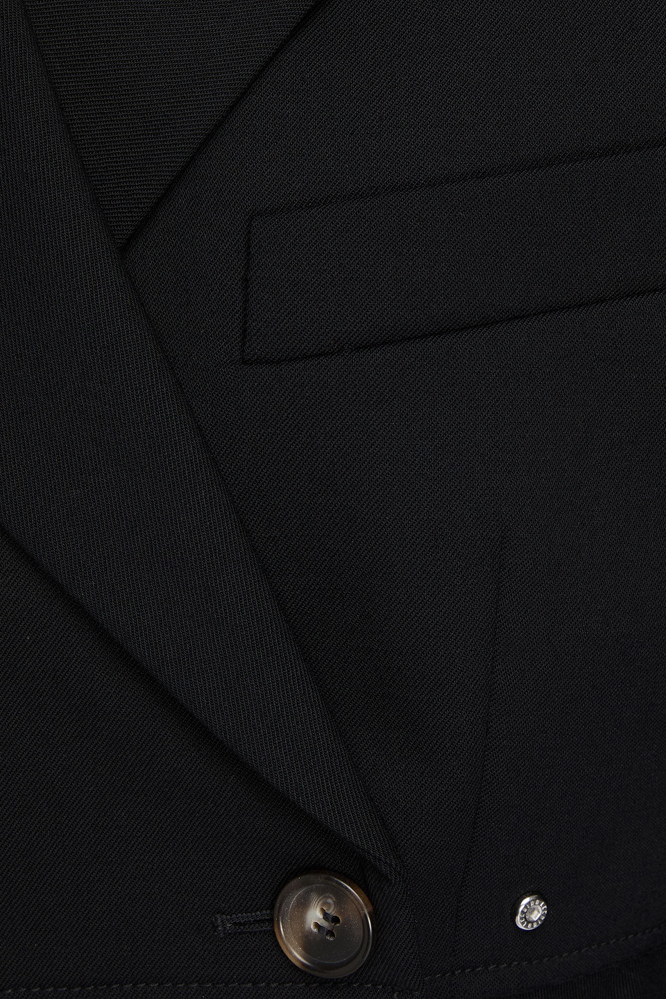 Dion Lee Cropped Wool-blend Twill Blazer In Black