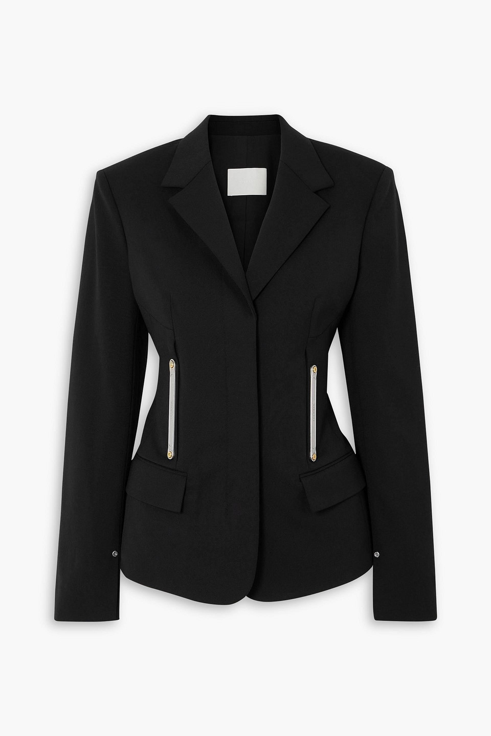 Dion Lee Embellished Wool-blend Blazer In Black