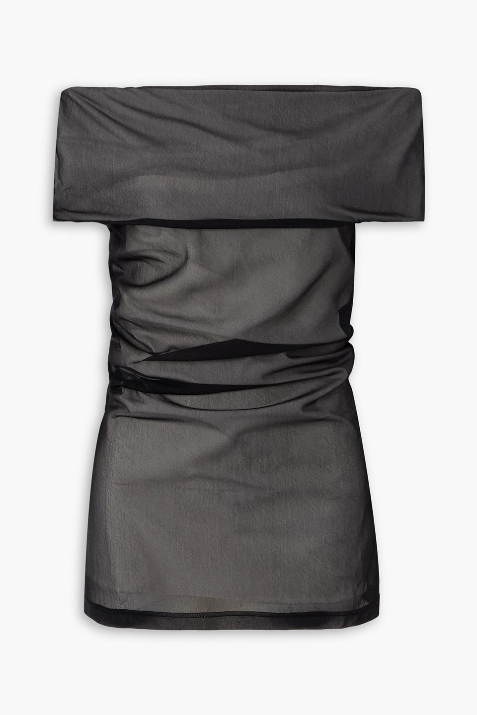 Proenza Schouler Schulterfreies Oberteil „allegra“ Aus Tüll In Black
