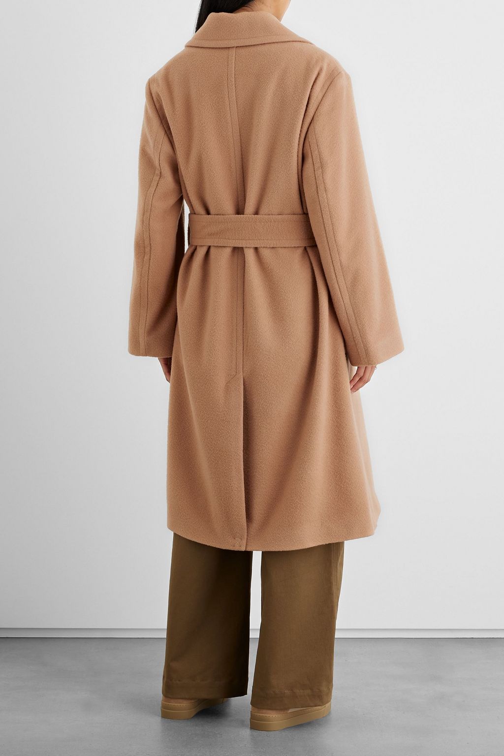 IRIS & INK Daphne belted wool-felt coat