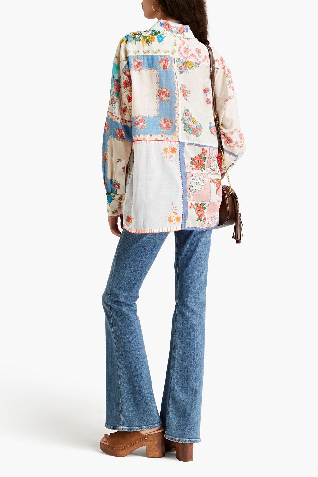 ZIMMERMANN Patchwork floral-print cotton shirt
