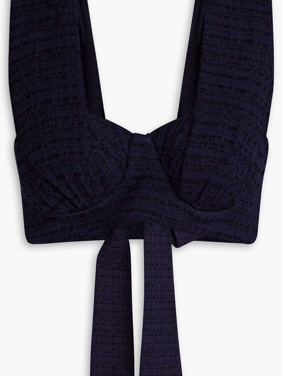 tweed halterneck bra top