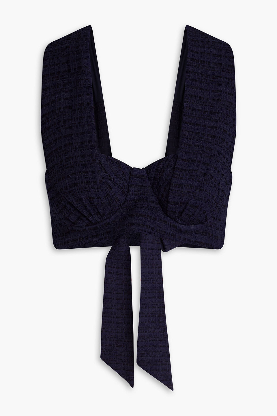 Zimmermann Cropped-top Mit Neckholder In Navy