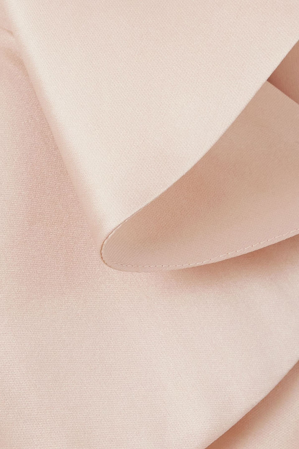 D'estree Franz Asymmetric Faille Midi Dress In Pink