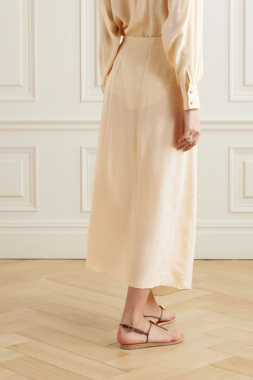JOHANNA ORTIZ Peacemaker silk-jacquard wrap skirt