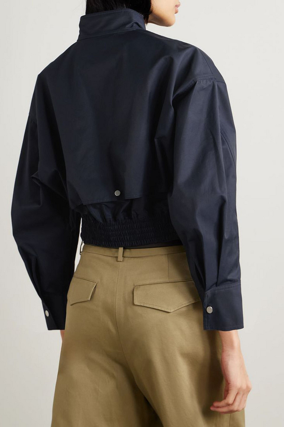 A.L.C ELLIOT CROPPED COTTON-BLEND SHELL JACKET