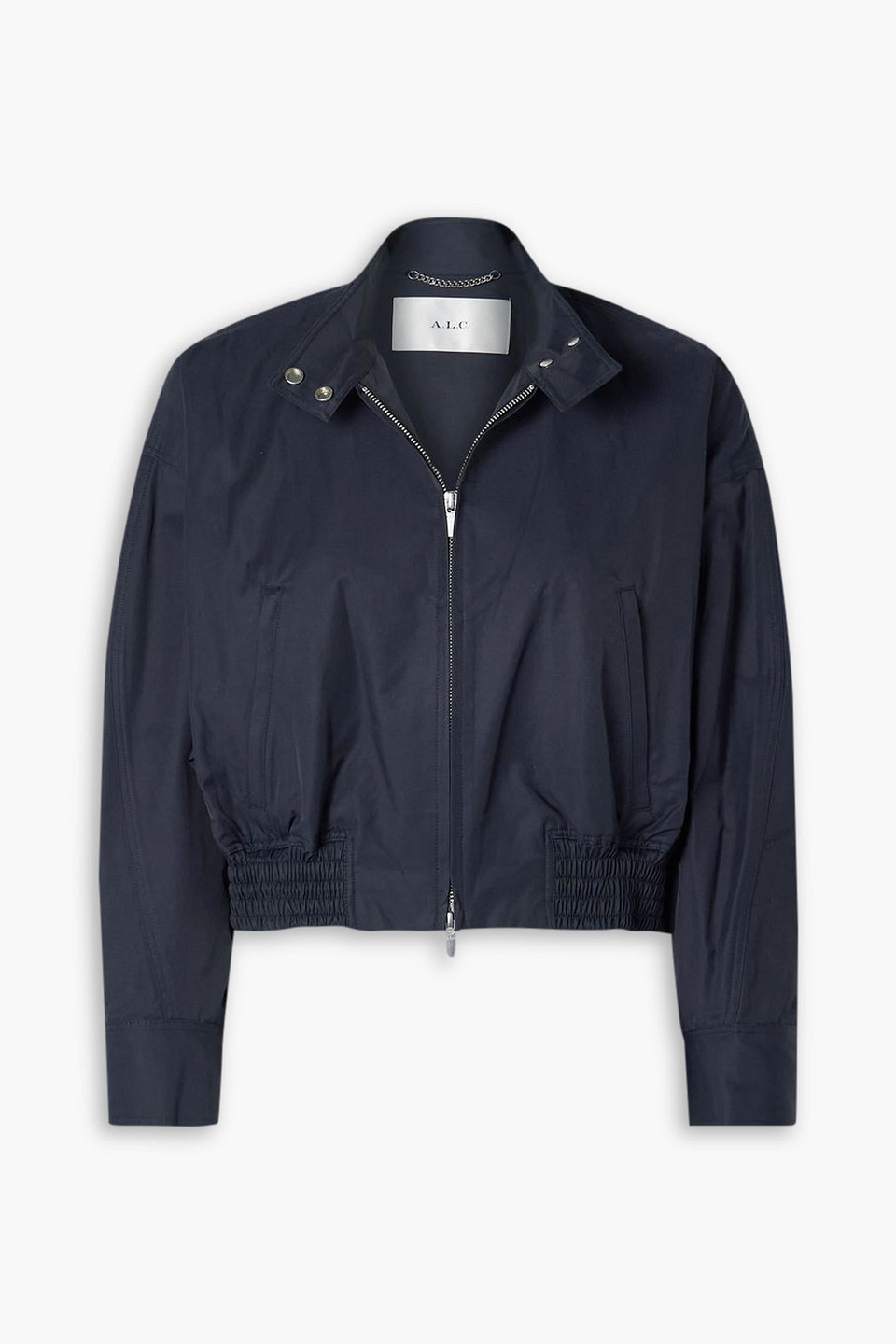 A.l.c Elliot Cropped Cotton-blend Shell Jacket In Navy
