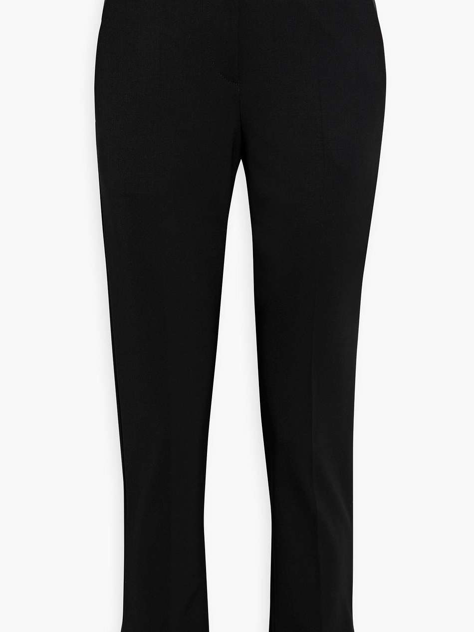 wool-blend twill slim-leg pants