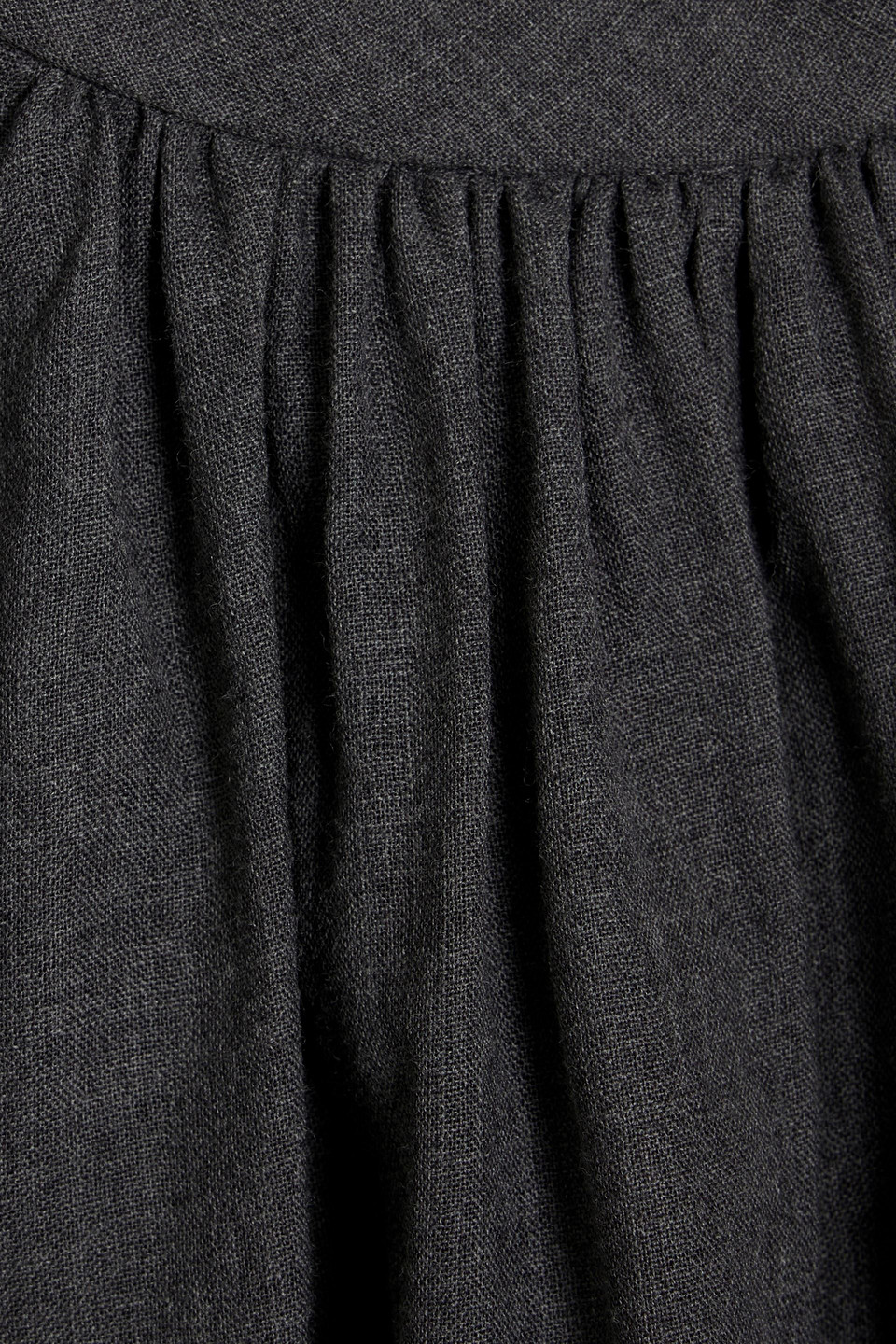 Brunello Cucinelli Sequin-embellished Broderie Anglaise-trimmed Wool Top In Dark Gray