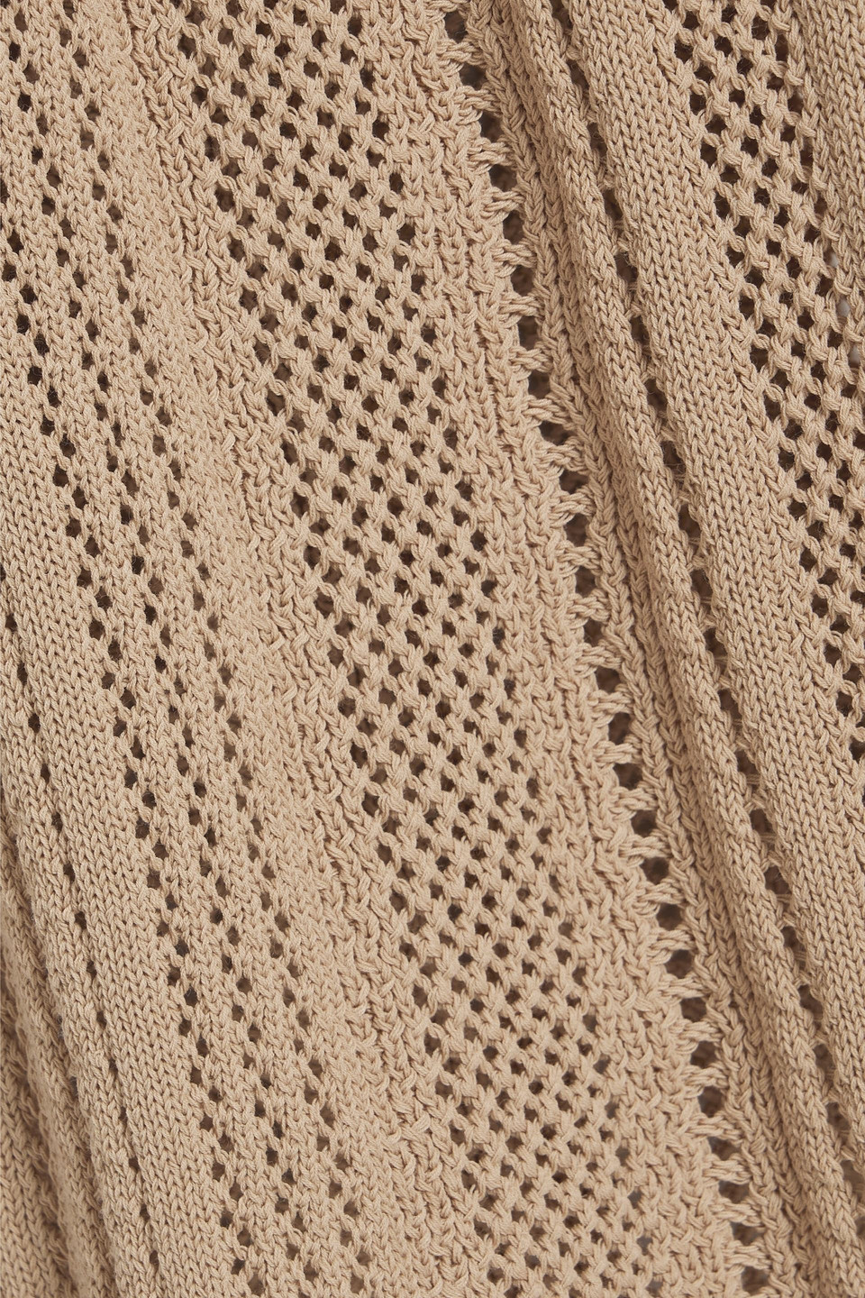 By Malene Birger Kiraz Pointelle-knit Cotton-blend Wide-leg Pants In Sand