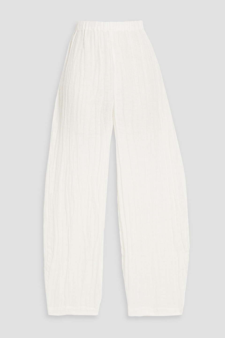 By Malene Birger Mikele Linen-gauze Tapered Pants In Ivory