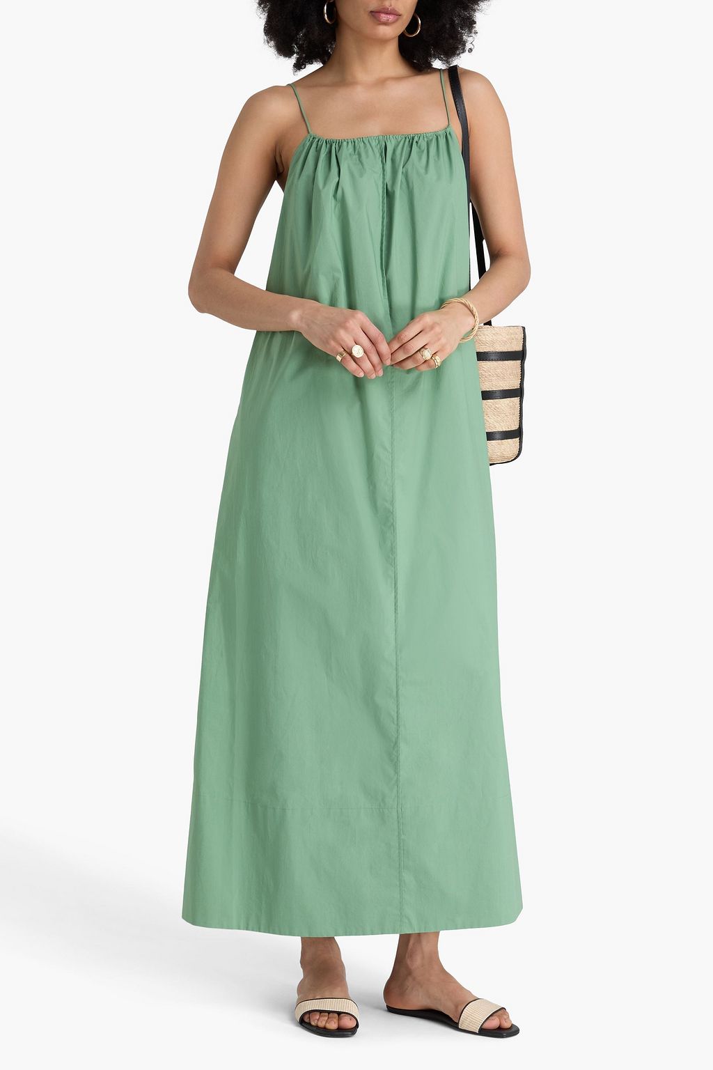 BY MALENE BIRGER Lanney gathered cotton-poplin maxi dress
