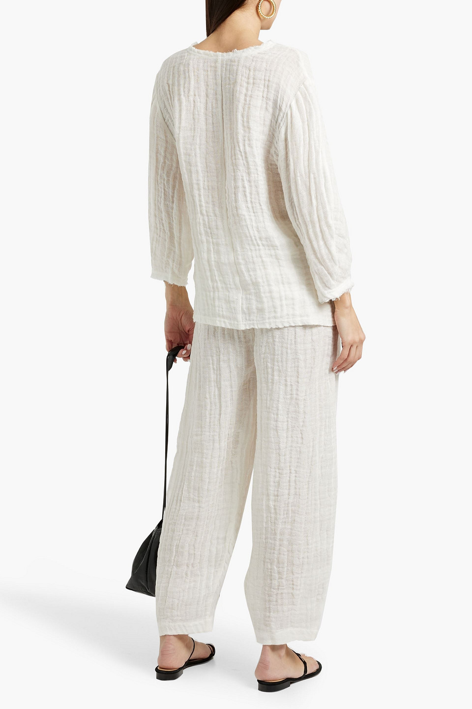 BY MALENE BIRGER MIKALA LINEN-GAUZE TOP